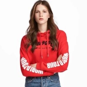 Justin Bieber x Divided H&M | Purpose World Tour Cropped Hoodie | Size XS